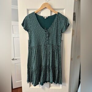 American Eagle Outfitters Green Floral Dress
